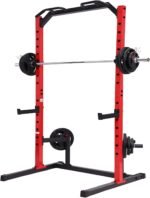 OPPSDECOR Adjustable Power Cage with Pull-Up Bar Power Rack with J-Hooks & Barbell Holders 800LBS Heavy Duty Strength Training Equipment for Home & Garage Gym - Image 2