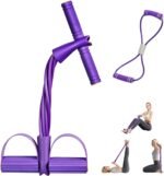 6-Tube Pedal Ankle Puller Resistance Bands with Free Figure 8 Exercise Bands Included,Pedal Puller Resistance Band with Handle for Home Gym,Yoga & Pilates,Ideal to Tone Arms,Abs,Waist Unisex - Image 2