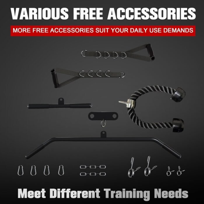 Wall Mounted Cable Station, Multi-Functional Upper Body Weight Machine - Image 9