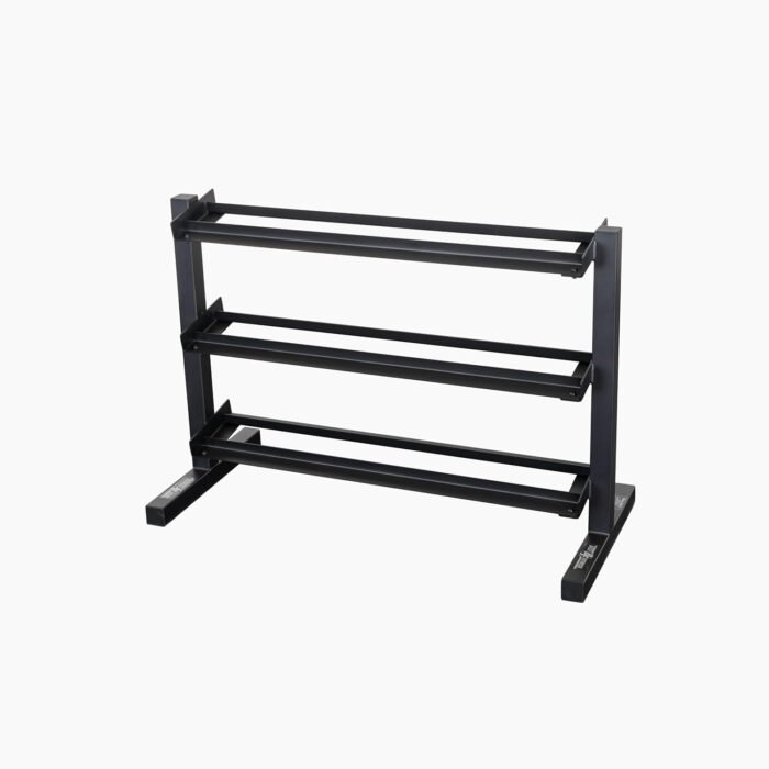 Body Solid Best Fitness (BFDR10-SET) 3-Tier Dumbbell Rack Set with 10 Pairs Rubber Coat Dumbbells 5-50 lbs and Vinyl Floor Mat, Rack Stand and Holder for Dumbbells, Home Gym Free Weight Rack Storage - Image 5