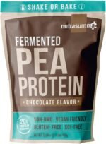 Pea Protein Powder, Vegan Chocolate Flavor, 100% Plant Based, No Artificial Sweeteners, Non GMO, Gluten Free & Soy Free, 2.11 LB - Image 2