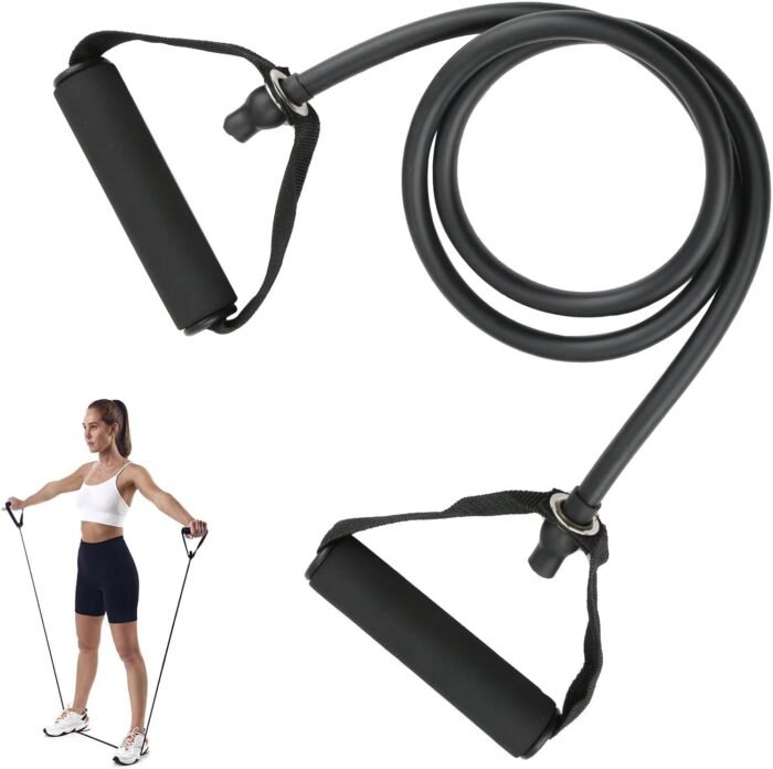 Resistance Bands with Handles, Easy Hold Working Out Exercise Bands, Comfortable Workout Accessory for Men Women Strength Training Muscle Shaping Physical Therapy Home (30LB) - Image 2