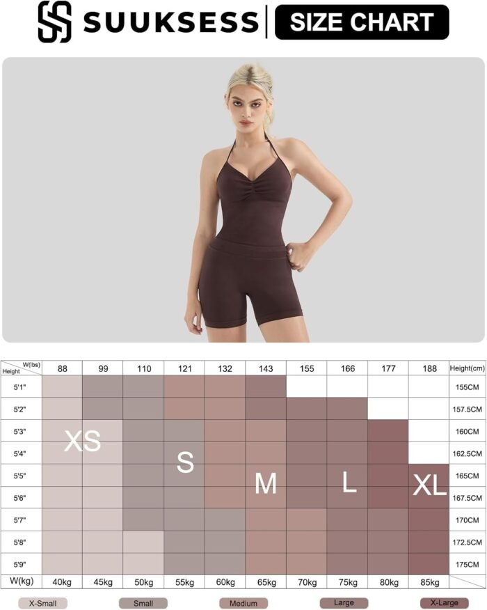 SUUKSESS Women Halter Backless Sports 2 Piece Sets Seamless Padded Ribbed Workout Set Gym Yoga Bra - Image 7