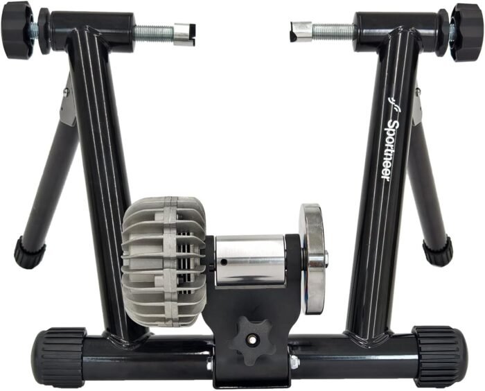 Sportneer Bike Trainer - Fluid Stationary Bike Stand for 26-29" & 700C Wheels - Auto Resistance Control Bike Trainer Stand for Indoor Riding with Noise Reduction Wheel for Road Bikes - Image 12