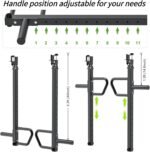 SELEWARE Adjustable Lever Arms Heavy Duty Jammer Arms for 2'' x 2'' and 3'' x 3''Power Racks Rated 600 lbs Per Arm for Strength Training Home Gym Workout Attachments Compatible with 2" Olympic Plates - Image 6