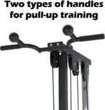 VIVITORY LAT Pull Down and Low Row Cable Machine - 16 Height Adjustable Pulley System for Full Body Workout, Maximum Weight Capacity 400lbs, Perfect for Home Gym, Includes Additional Handle - Image 4
