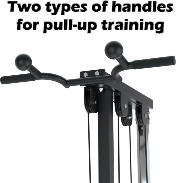 VIVITORY LAT Pull Down and Low Row Cable Machine - 16 Height Adjustable Pulley System for Full Body Workout, Maximum Weight Capacity 400lbs, Perfect for Home Gym, Includes Additional Handle - Image 4