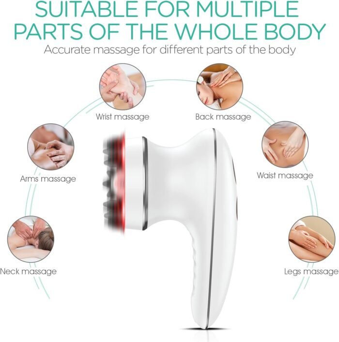 VOYOR Electric Cellulite Massager, Body Sculpting Machine for Arms, Belly, Legs, Waist, Buttocks, 3 Strengths for Body Cleaning and Deep Tissue Cellulite Massage, IPX7 Waterproof & Cordless VRMM1-NEW - Image 4