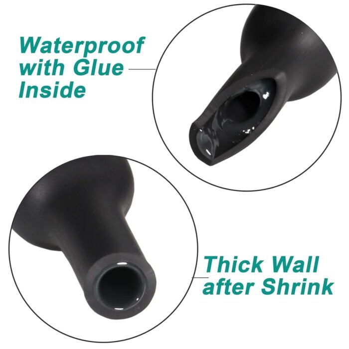 1.5 inch (Diameter) 3:1 Waterproof Heat Shrink Tubing Kit, Large Marine Dual Wall Adhesive Shrinkable Wire Wrap Tube, Insulation Sealing Wear-Resistant Cable Protector by YUKSY (4ft, Black) - Image 4