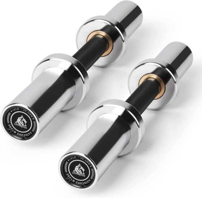 LIONSCOOL 16"/20” Loadable Dumbbells Pairs in Commercial Grade, Heavy Duty Olympic Dumbbell Bar/Handle for Strength Training, Compatible with 2’’ Standard Plates - Image 2