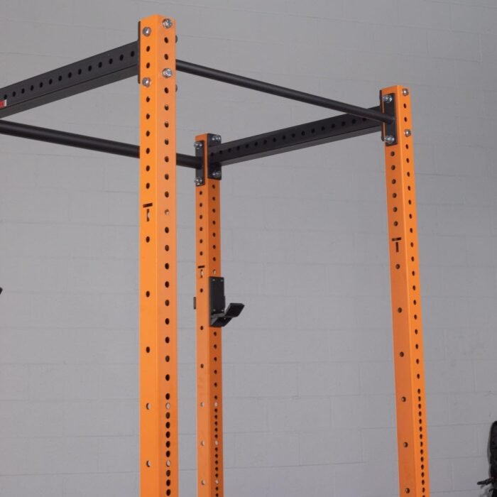 Titan Fitness X-3 Series 80" Orange Bolt-Down Power Rack, 36" Depth, Rackable 1650 LB Cage, 1.25" and 2" Pull Up Bars, Standard J-Hooks, Weight Plate Holders, Weightlifting and Strength Training - Image 4