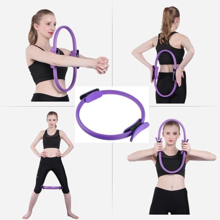 Pilates Ring Fitness Trainer, Pilates Ring Fitness Circle 14.96" Yoga Rings Magic Circle for Toning Arms, with Dual Padded Handles Exercise Resistance Equipment, Pilates Ring Magic - Image 5