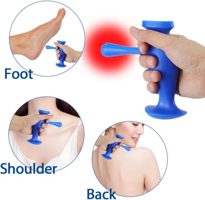 Abnaok Manual Trigger Point Massage Tool and Thumb Saver for Full Body Deep Tissue Massage, with 3-Legged Massage Knobs, Stress Relief - Image 6