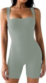 Sunzel Athletic Romper for Women Workout Tank Top Bodysuit One Piece Buttery Soft Jumpsuit Scrunch Shorts Yoga Gym Outfit - Image 2
