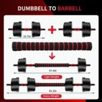 GETMOZ Adjustable-Dumbbells-Sets, 20/30/40Lbs Free Weights-Dumbbells Set of 2 Convertible To Barbell A Pair of Lightweight for Home Gym,Women and Men Equipment - Image 2