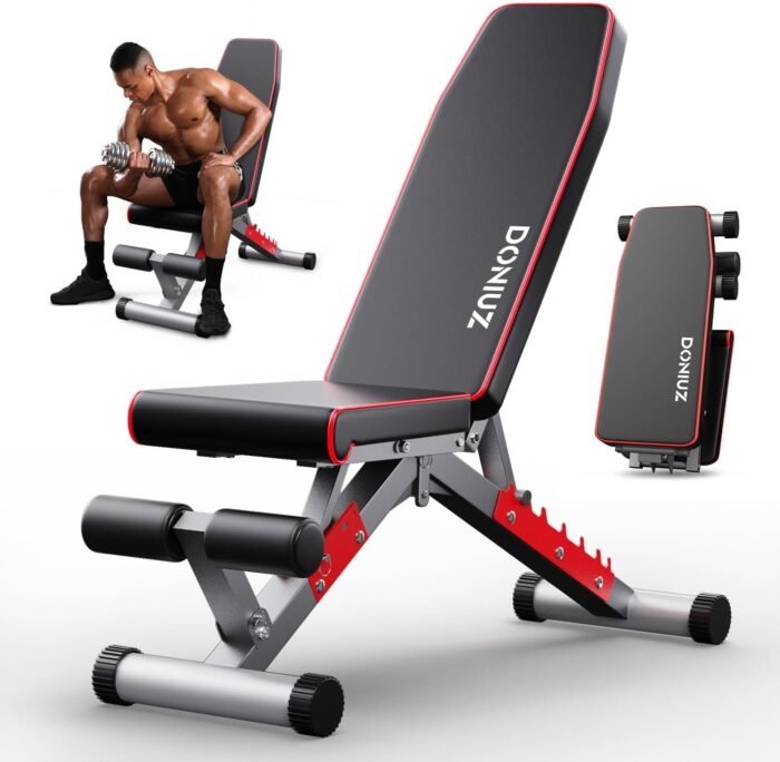 Weight Bench, Adjustable Workout Bench Press Set for Home Gym Full Body Strength Workout, Easy Assembly Foldable Training Lifting Bench, Max Load 750 - Image 2