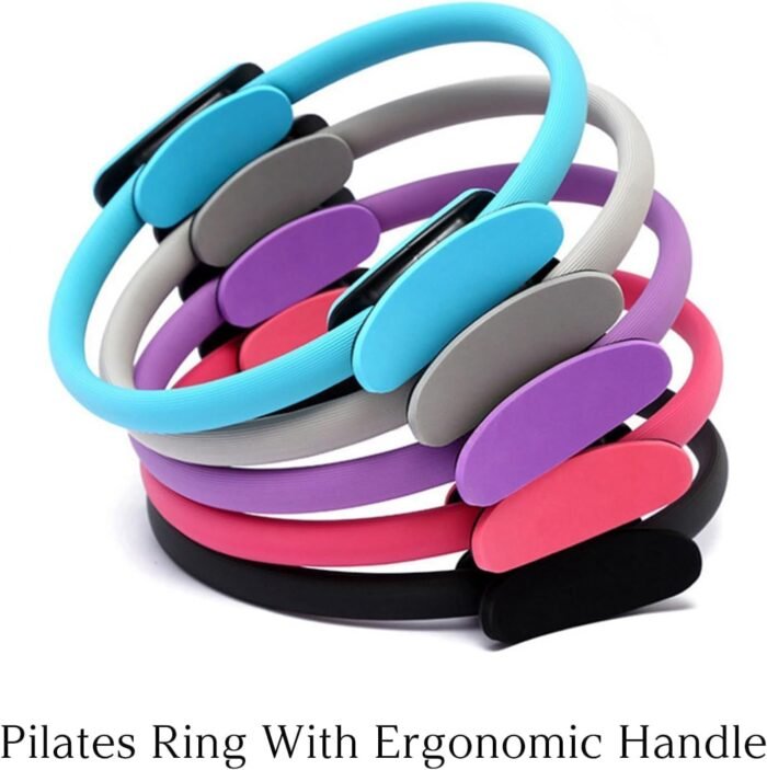 Pilates Ring Fitness Trainer, Pilates Ring Fitness Circle 14.96" Yoga Rings Magic Circle for Toning Arms, with Dual Padded Handles Exercise Resistance Equipment, Pilates Ring Magic - Image 3