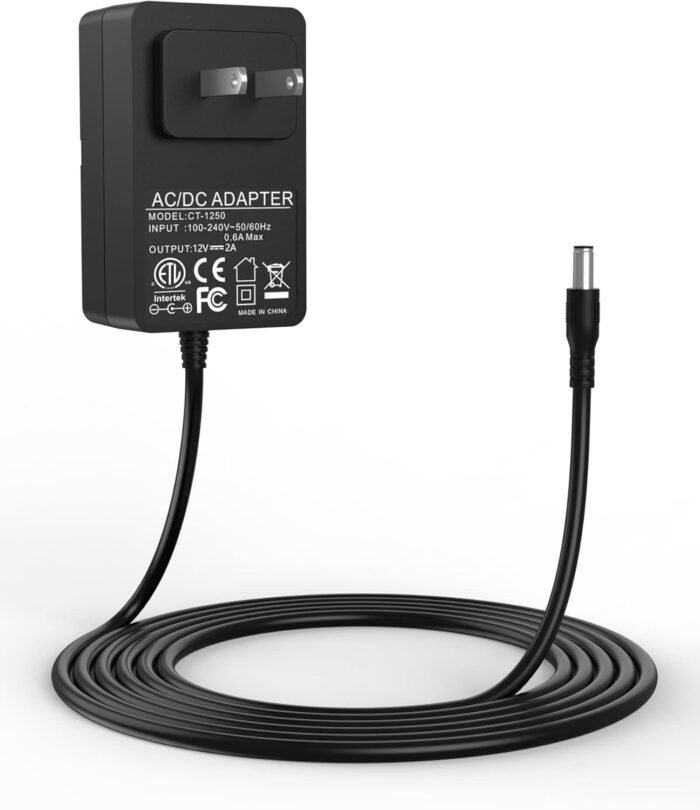 12V for Nekteck Massager Charger, Compatible with Nekteck LMS-801/Papillon/InvoSpa/Mo Cuishle/Viktor Jurgen and Others Shoulder, 5.9FT for Neck Power Cord - Image 2