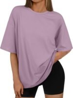 AUTOMET Womens Oversized T Shirts Workout Plus Size Short Sleeve Tops Casual Loose Basic Tees Summer Trendy Outfits 2025 - Image 2