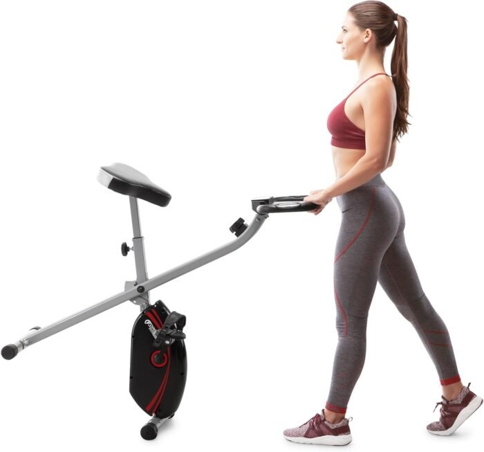 CIRCUIT FITNESS Circuit Fitness Folding Upright Exercise Bike with Adjustable Resistance 250 lb. Max. Capacity AMZ-150BK - Image 8