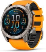 Garmin fēnix® 8 – 51 mm, AMOLED, Sapphire, Premium Multisport GPS Smartwatch, Long-Lasting Battery Life, Dive-Rated, Built-in LED Flashlight, Titanium with Spark Orange/Graphite Band - Image 2