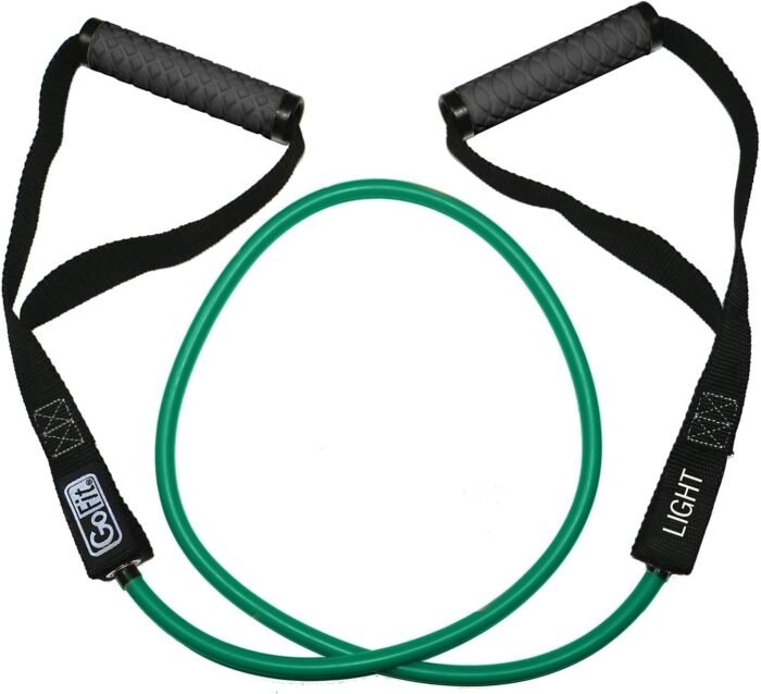 GoFit Pro-Grade Power Tubes with Handles - Resistance Tubes with Handles - Exercise Band - 30 lbs - Green - Body Building - Workout - Image 5