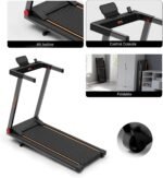 DeerRun Treadmills for Home, 3.5HP Folding Treadmill with Incline, 350 LBS Weight Capacity, Compact Portable Treadmill for Small Space Walking Jogging Running - Image 4