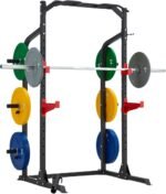 Power Rack Half Rack for Home Gym,1000LBS Weight Capacity Bench Press Rack with Plate Storage, Landmine and Pull Up Bar, Best for Weightlifting and Squat - Image 2