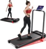 RHYTHM FUN Incline Foldable Treadmill, Walking Pad Treadmill with Incline, 300 lbs Portable Treadmills with Handles for Home Office Use, Under Desk Compact Walking Pad - Image 2