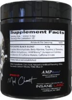 Insane Labz Psychotic Black Edition Mid Stimulant Pre Workout Powder, Energy Focus Pumps, Loaded with Creatine Beta Alanine Taurine Fueled by AMPiberry, 35 Servings (Gummy Candy) - Image 4