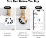 Smart Ring for Women&Men-Activity/Sleep/Heart Rate/HRV/Stress/Women's Health Tracker-IP68 Waterproof/Wearable-No Subscription Fee Required-Compatible with iPhone &Android (Gold, 11) - Image 3