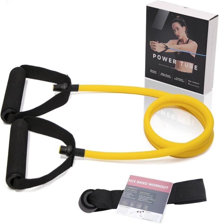 Resistance Bands with Handles for Working Out Women and Men, Exercise Bands with Door Anchor, Stretch Bands for Home Workouts, Simple Guide Included - Image 2