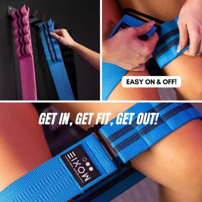 Adjustable Non-Slip Fabric Resistance Bands Set of 3 – Ideal for Legs, Glutes, and Full Body Workouts – Premium Fitness Bands for Women & Men – Bring The Moxie - Image 3