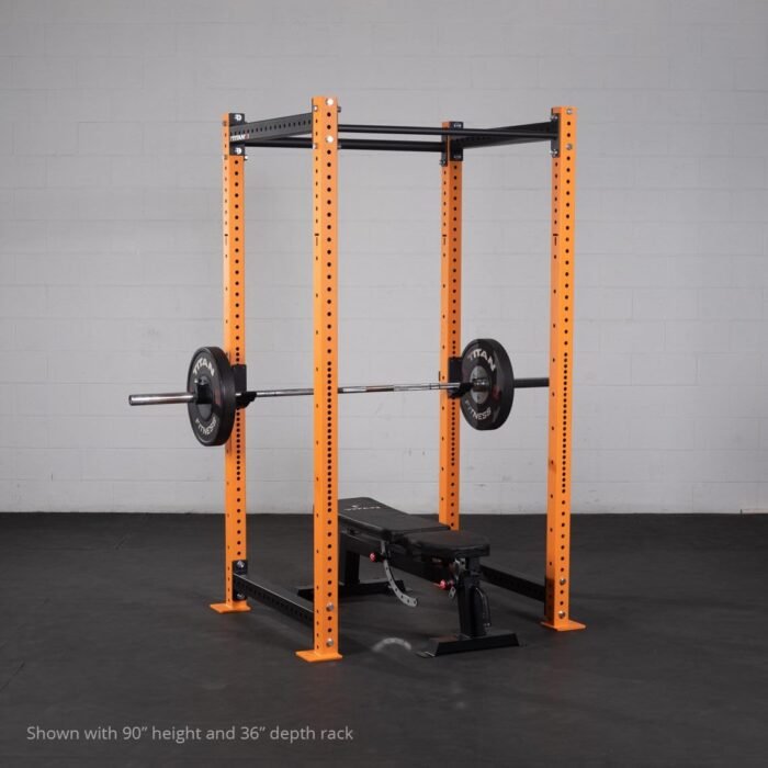 Titan Fitness X-3 Series Bolt-Down Power Rack, Rackable 1650 LB Cage, 1.25" and 2" Pull Up Bars, Standard J-Hooks, Weightlifting and Strength Training - Image 6
