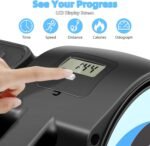 ANCHEER Under Desk Elliptical Exercise Machine,Standing or Seated Ellipse Leg Exerciser with 8 Level Resistance,Portable Exercise Equipment with LCD Display Monitor,Fully Assembled - Image 5