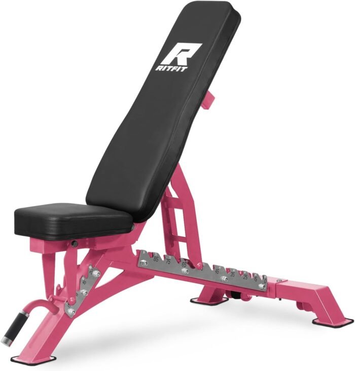 RITFIT Adjustable Weight Bench with Multiple Back Positions for Full Body Workouts, Incline, Decline, and Flat Settings for Home Gym Strength Training, 1300LB Capacity - Image 2