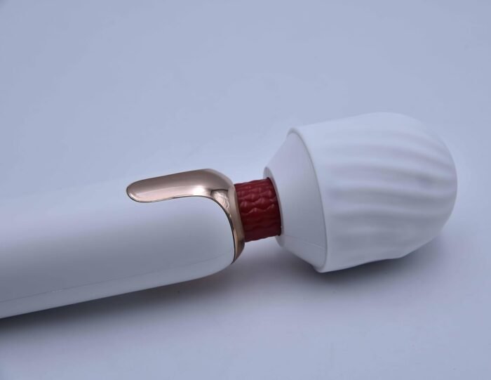Electric Back Massager, Handheld Deep Massager Muscle Relaxation, Long Handle, Big, Cordless, Rechargeable with Multiple Speeds, White - Image 6