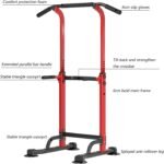 SogesPower Power Tower Dip Station Pull Up Bar for Home Gym Adjustable Height Strength Training Workout Equipment,Pull Up Bar Station - Image 9
