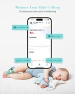 Babytone Baby Sleep Sock Monitor, Tracking Heart Rate and Movement for Infant, Wearable Foot Monitor Smart Sock with Bluetooth and APP, for 0-36 Months Newborn - Image 3