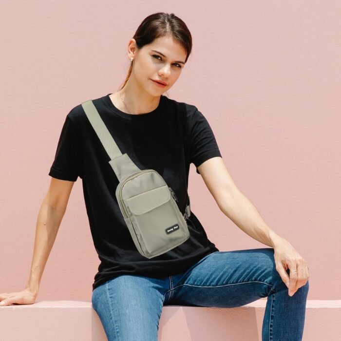 Seoky Rop Small Crossbody Bags for Women Men Nylon Water Resistant Sling Bag for Running Workout Travel - Image 7