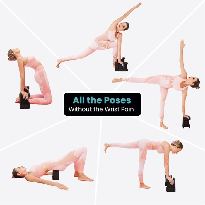 Ergo Yoga Blocks, Relieve Wrist Pain, Improve Comfort and Grip, Contoured Design, Pilates Exercise Balance & Stretching - Image 4