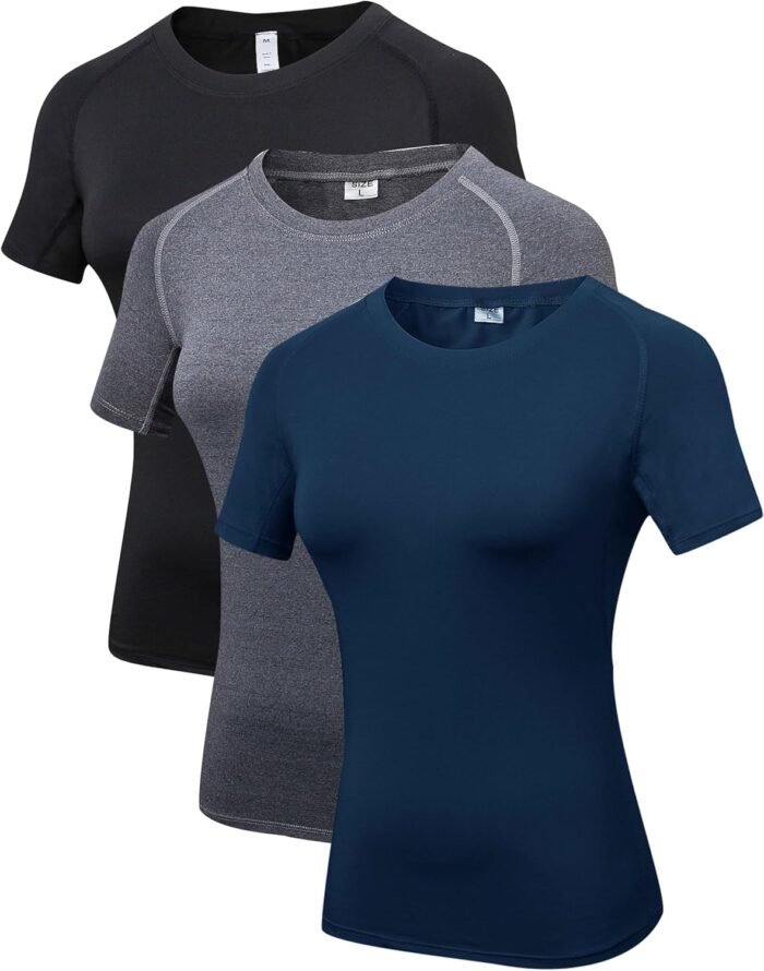 TAISIM Women's Quick Dry Workout T-Shirts Moisture Wicking Athletic Top for Gym,Yoga, Running - Image 2
