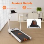 Walking Pad Treadmill for Home with Incline 300LBs Weight Capacity Folding Treadmill with Handle Bar 3.0HP Low Noise Treadmills for Home Small Office Remote Control & Smart APP - Image 3