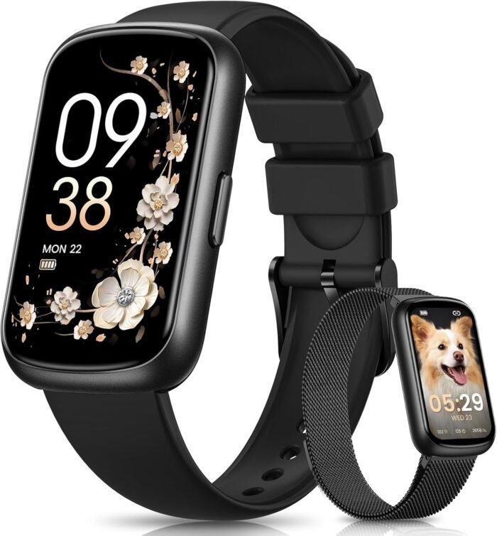 Fitness Tracker, Smart Watches for Women/Men, 24/7 Heart Rate Monitor Watch with Sleep Tracker, Step Counter, 20+ Sport Modes Fitness Watches for Women/Men, Android Smart Watch for Phones - Image 2