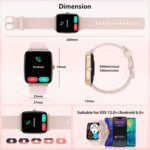 Smart Watch for Women, 2025 New Smartwatch (Answer/Make Call) for iPhone/Android, 1.85" HD Dynamic Dial Fitness Tracker with 110+ Sport Modes, Sleep/Health Monitor, IP68 Waterproof, with 2 Bands - Image 9