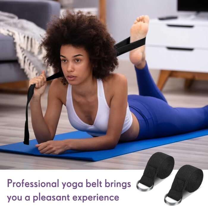 Jerify 10 Pcs Yoga Strap for Stretching Bulk 6ft Exercise Stretch Band with Metal D Ring Adjustable Pilates Non Elastic Yoga Stretch Belt for Women Men Physical Fitness Gym Workout Dance - Image 3
