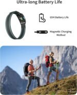 iGPSPORT Heart Rate Monitor Armband HR70, Bluetooth 5.0 ANT+ arm Heart Rate Monitor, 65H Battery Life and HR Zone LED Indicator (Black) - Image 5