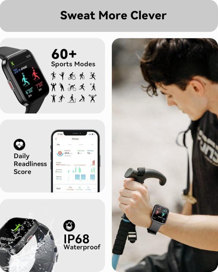 ENOMIR Smart Watch for Men Women(Answer/Make Call), Alexa Built-in,Fitness with Heart Rate SpO2 Sleep Monitor 100 Sports 5ATM Waterproof Activity Trackers and Smartwatches iOS&Android Phones - Image 6