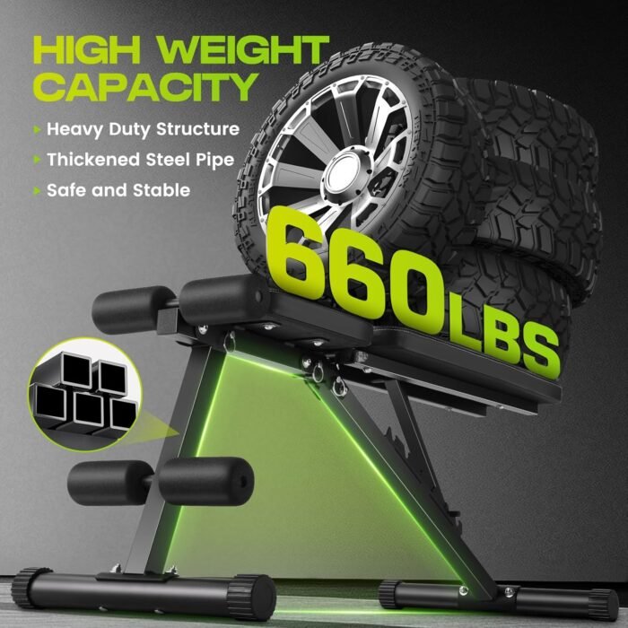 ANCHEER Basic Weight Bench for Home Gym, Fast Foldable Workout Bench Press for Home Gym, Full Body Strength Training Bench with 8 Adjustable Backrests Incline/Flat/Decline Exercise - New Version - Image 3