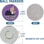 Office Golf Ball Marker with Magnetic Hat Clip, The Office Merchandise Prison Mike Birthday Presents, Golfer Gifts for Him, Boyfriend, Dad, Husband (1.26") - Image 7